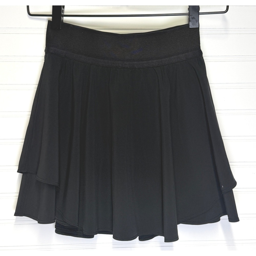 Lululemon Court Rival High-Rise Skirt Black Size 0 Tennis Skort Liner Shorts